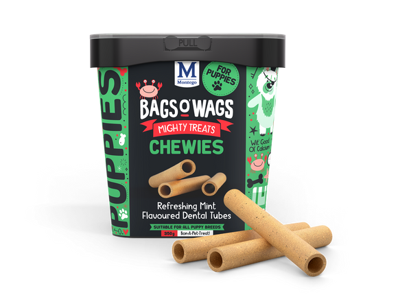 Montego Bags O' Wags Chewies Puppy Mint Dental Tubes