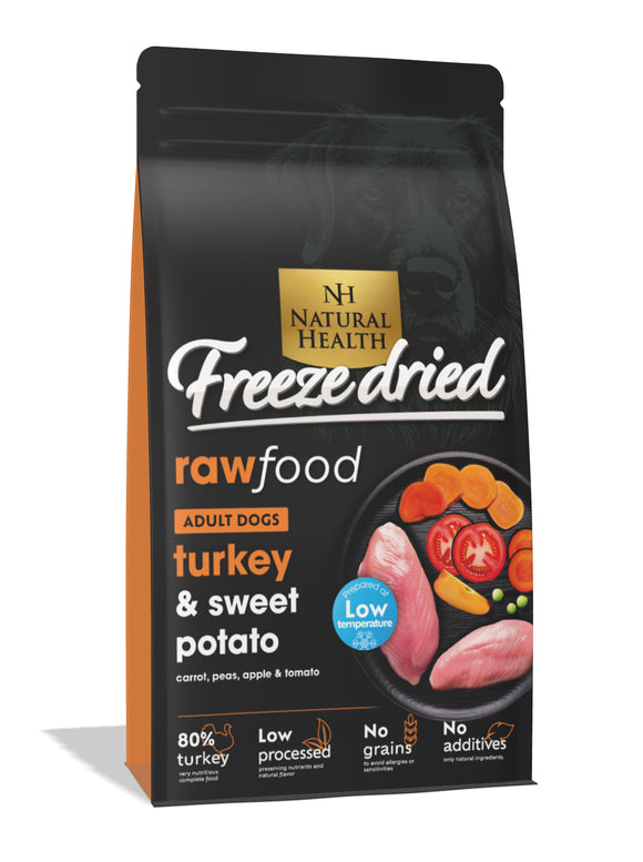 Natural Health Dog FREEZE DRIED 80% Kalkoen