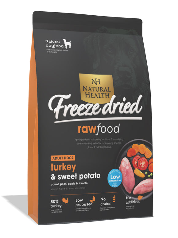Natural Health Dog FREEZE DRIED 80% Kalkoen