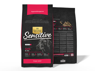 Natural Health Dog ADULT LARGE BITES Lam & Rijst - 0