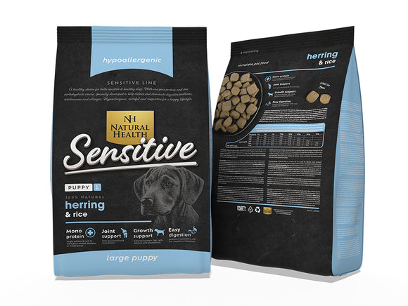 Natural Health Dog PUPPY LARGE BITES Vis & Rijst