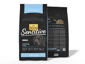 Natural Health Dog PUPPY LARGE BITES Vis & Rijst - 0