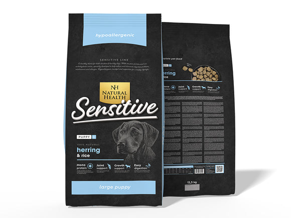 Natural Health Dog PUPPY LARGE BITES Vis & Rijst