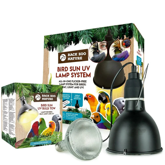 Back Zoo Nature Bird Sun UV-Lamp System + 70W Lamp SET
