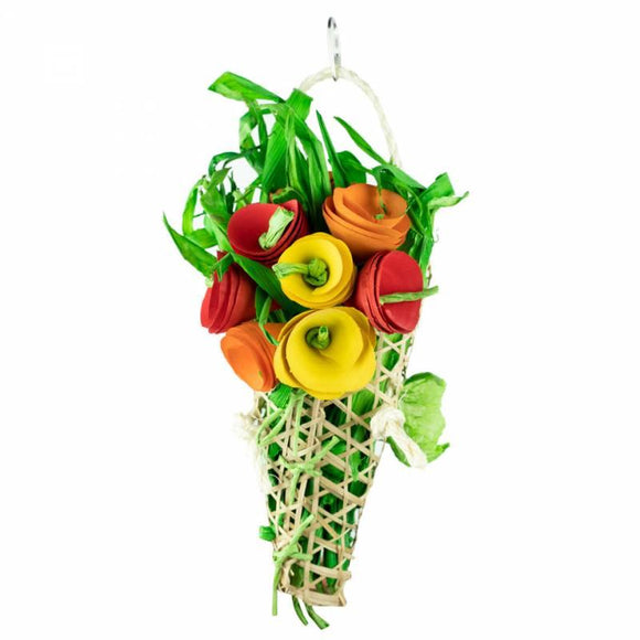 Back Zoo Nature Flower Bouquet - Aquarif Parrots
