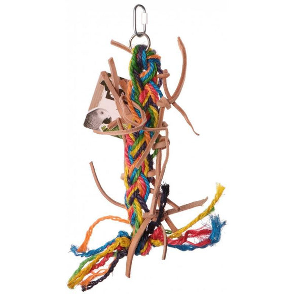 Back Zoo Nature Sisal and Leather String 39 cm - Aquarif Parrots