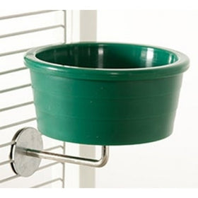 Plastic Voerbak met RVS bevestiging Large