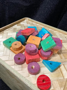 Gekleurde houten blokken